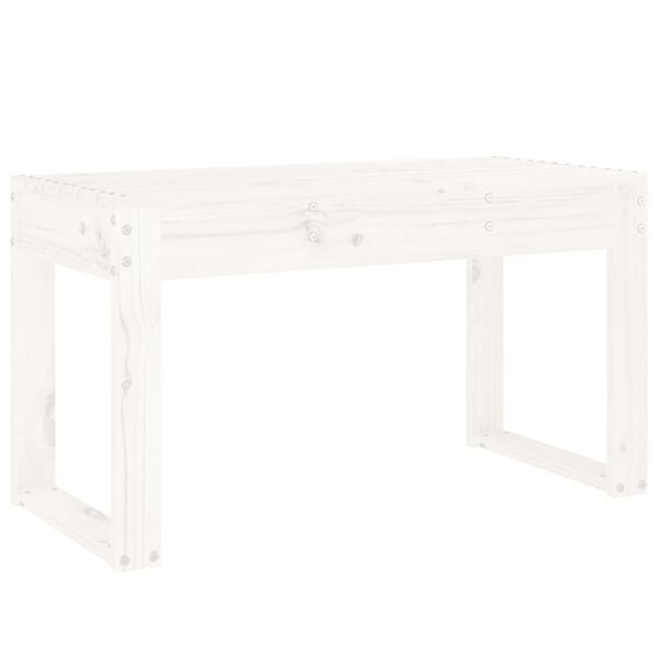 vidaXL Garden Bench White Solid Pine Wood 2-Seater Durable