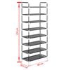 vidaXL Shoe Rack Black Metal Large Minimalistic Shoe Rack