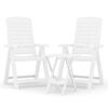 vidaXL Dining Set White Polypropylene (PP) Standard Foldable