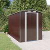 vidaXL Garden Shed Dark brown Galvanized Steel Large Storage