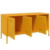 vidaXL TV Cabinet Mustard Yellow Steel Medium TV Cabinet Rectangular