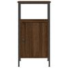 vidaXL Bedside Cabinet Brown oak Engineered wood, Iron Medium