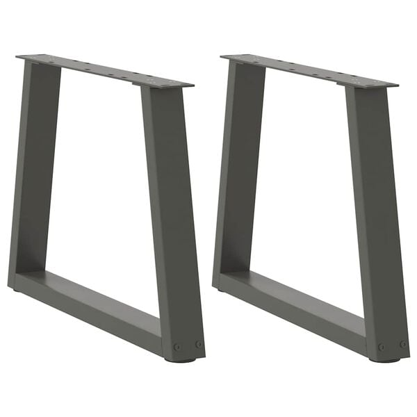 vidaXL Dining Table Leg Set of 2 Anthracite Powder-coated steel Standard