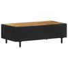 vidaXL Coffee Table Brown Rough Mango Wood, Powder-Coated Steel