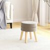 vidaXL Ottoman Dark grey Velvet, wood Compact and space-saving Modern