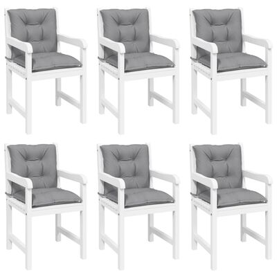 vidaXL Garden Chair Cushions 6 pcs Gray 39.4"x19.7"x2.8"