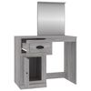 vidaXL Dressing Table Gray Sonoma Engineered Wood, Acrylic