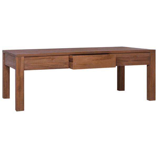 vidaXL Coffee Table Natural Teak Fine sanded teak hardwood Medium