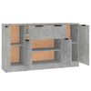 vidaXL Sideboards 3 pcs Concrete Gray Engineered Wood