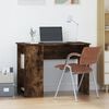 vidaXL Desk Smoked oak Engineered wood 39.4x21.7x29.5 in Computer Desk
