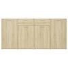 vidaXL Sideboard Sonoma Oak Engineered Wood Medium Sideboard