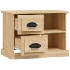 vidaXL Bedside Cabinet Sonoma Oak Engineered wood Compact