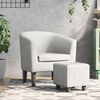 vidaXL Tub Chair White Faux leather, pinewood, plywood Single Footrest