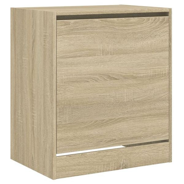 vidaXL Shoe Cabinet Sonoma Oak Engineered Wood Compact Shoe Cabinet