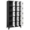 vidaXL Locker Cabinet Anthracite and White Steel Large
