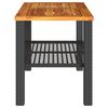 vidaXL Garden Table Black and Brown