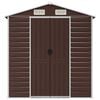 vidaXL Garden Shed Brown Galvanized Steel 75.2 x 84.6 x 78.0 in
