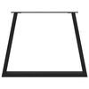 vidaXL Dining Table Leg Set of 2 Black Powder-coated steel 35.4x