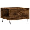 vidaXL Coffee Table Smoked oak Engineered wood and metal Medium