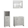 vidaXL Bathroom Furniture Set Concrete Grey Engineered Wood Medium