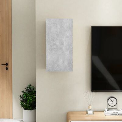 vidaXL TV Cabinet Concrete Gray 12"x11.8"x23.6" Engineered Wood