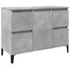 vidaXL Bathroom Furniture Set Concrete Gray Engineered wood, metal Medium