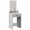 vidaXL Dressing Table Grey 19.69 x 16.14 x 55.12 in Engineered Wood