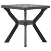 vidaXL Garden Table Anthracite Plastic 27.6x27.6x28.3 in Bistro Table