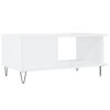 vidaXL Coffee Table High Gloss White Engineered Wood Medium Coffee Table