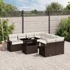 vidaXL Garden Sofa Set Brown and Cream White