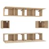 vidaXL TV Cabinet Set 6 Pieces Sonoma Oak Engineered Wood