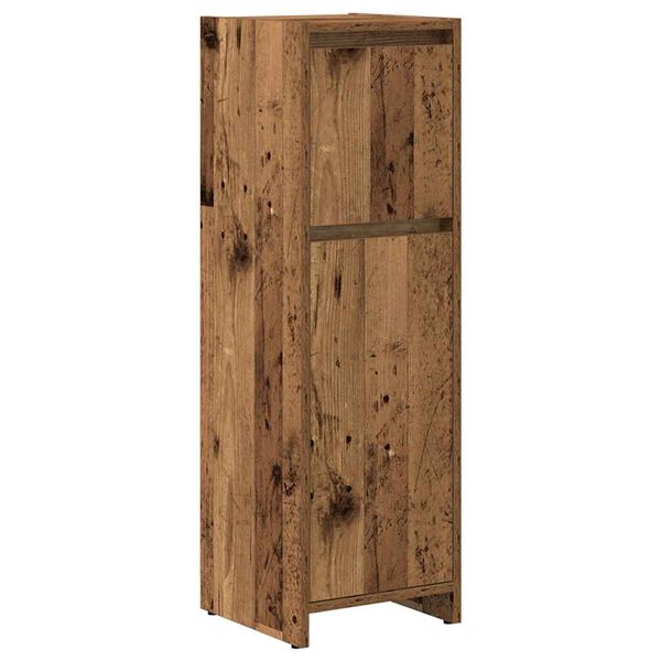 vidaXL Bathroom Furniture Set Old Wood Engineered Wood, Glass Standard