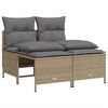 vidaXL Garden Sofa Set Beige
