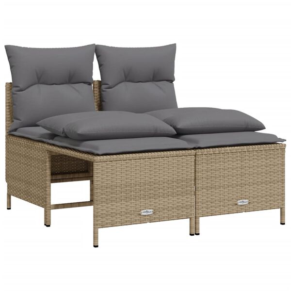 vidaXL Garden Sofa Set Beige