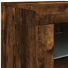 vidaXL Sideboard with LED Lights Smoked Oak 63.8"x14.6"x26.4"