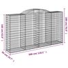vidaXL Gabion Basket Set of 17 Silver Galvanized iron Extra Large