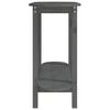 vidaXL Console Table Grey Solid Pine Wood 43.3 in x 15.7 in x 31.5 in