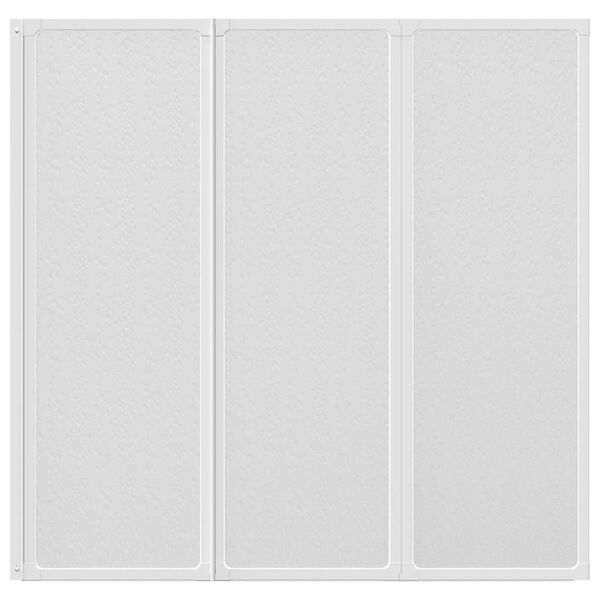 vidaXL Shower Bath Screen Wall 55.5 x 52.0" 3 Panels Foldable