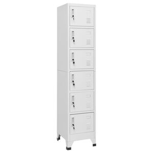 vidaXL Locker Cabinet Light gray Steel Tall Locker Cabinet Rectangular