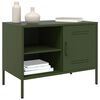vidaXL TV Cabinet Set of 2 Olive Green Steel Medium TV Cabinet