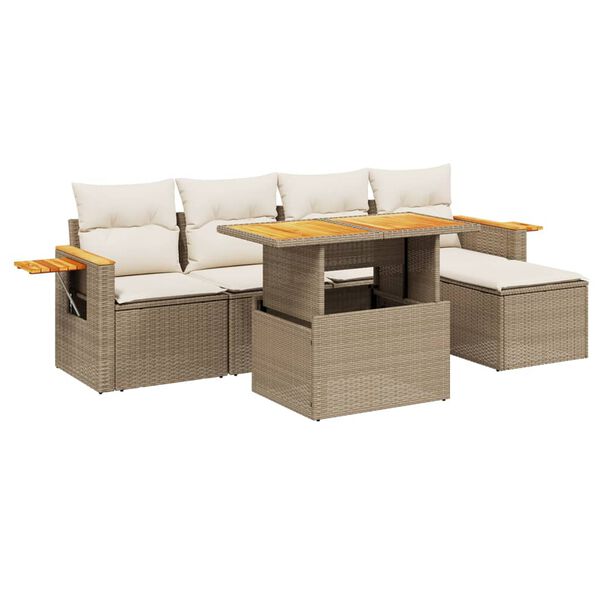 vidaXL Garden Sofa Set Beige