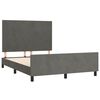 vidaXL Bed Frame without Mattress Dark Gray 53.9"x74.8" Full Velvet