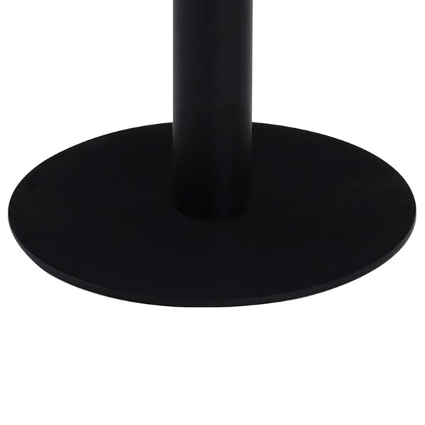 vidaXL Bistro Table Dark Brown, Black MDF, Steel Small Durable