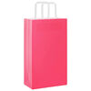 vidaXL Paper Bags 250 pcs with Handles Pink 8.3x4.3x14.2"