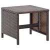 vidaXL Outdoor Furniture Set Brown Steel, Poly Rattan, Polyester, Glass
