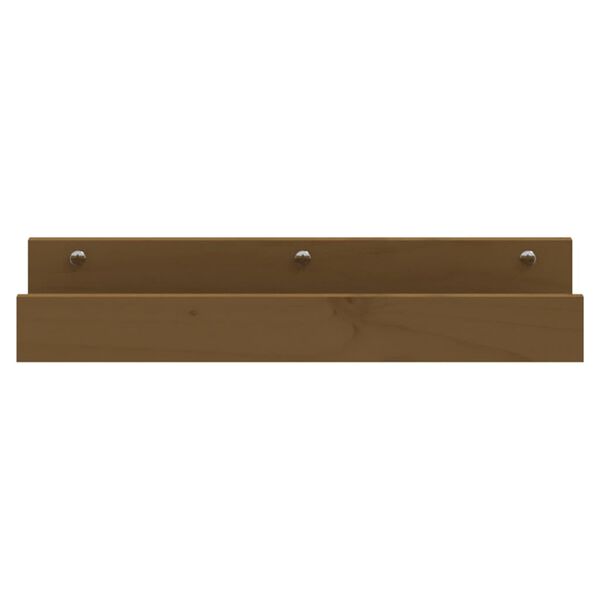 vidaXL Wall Shelf Honey brown Solid pine wood 19.7x4.7x3.5 in