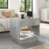 vidaXL Coffee Table Concrete gray Engineered wood, glass Medium Modern