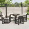 vidaXL Garden Dining Set 5 pcs Beige poly rattan