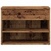 vidaXL Old Wood Shoe Bench Engineered Wood Small Rectangular Modern