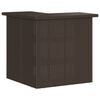 vidaXL Garden Bar Set Brown PE Rattan Medium Removable Covers